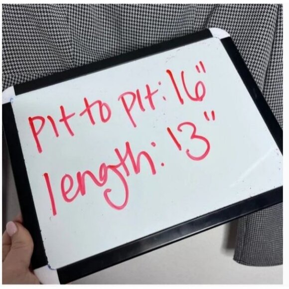 WAYF Houndstooth Long Sleeve Cropped Top XS Polyester Rayon & Spandex - Picture 7 of 7